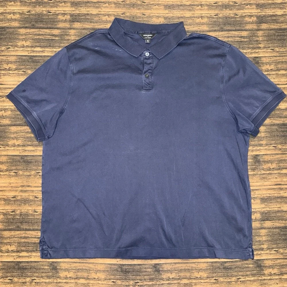 BANANA REPUBLIC Blue Luxe Touch Performance Polo Shirt Size XL